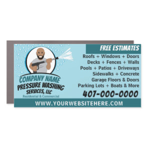 12"x24" Pressure Power Washing Cleaning Car Magnet