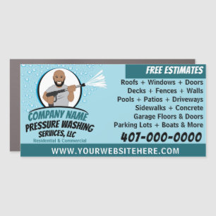 12"x24" Pressure Power Washing Cleaning Car Magnet