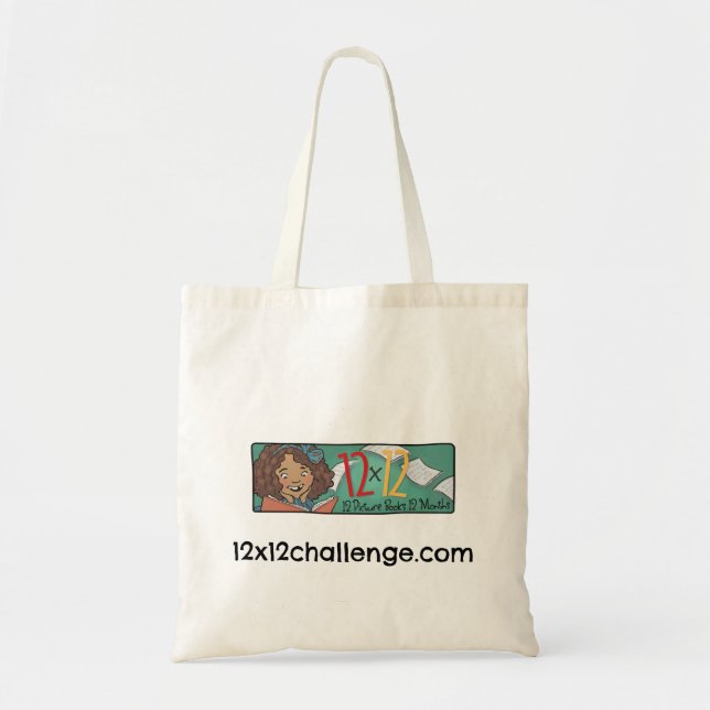 12 x 12 Reader Girl Tote Bag (Front)