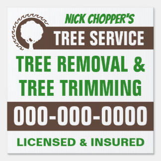 12” x 12” Tree Service Yard Sign
