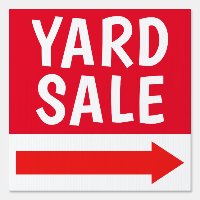 12” x 12” Yard Sale Yard Sign (Front)