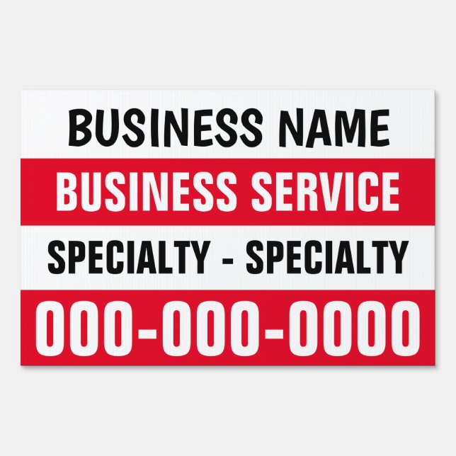 12" X 18" Create Your Own Small Business Yard Sign (Front)