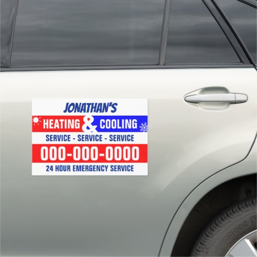 12 x 18 Heating  Cooling Car Magnet