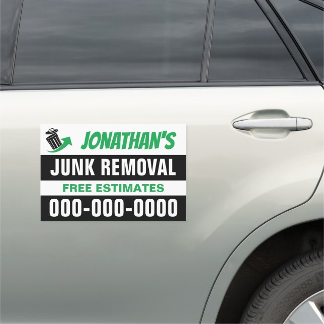 12” x 18” Junk Removal Car Magnet (In Situ)