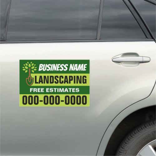 12 x 18 Modern Landscaping Car Magnet