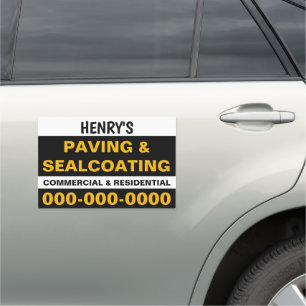 12” x 18” Paving & Sealcoating Car Magnet