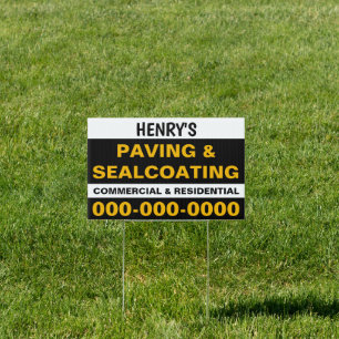 12" x 18" Paving & Sealcoating Yard Sign