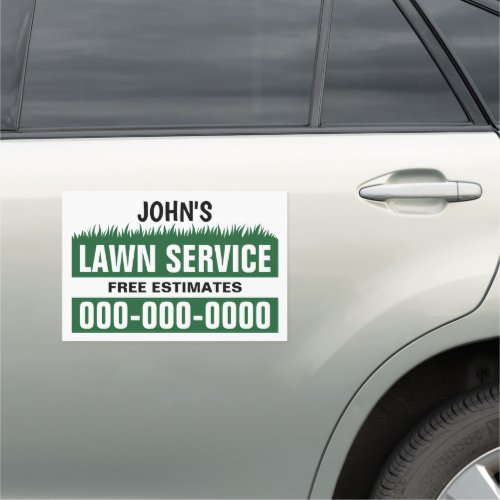 12 X 18 Professional Lawn Service Car Magnet