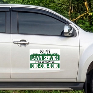 12" X 18" Professional Lawn Service Car Magnet