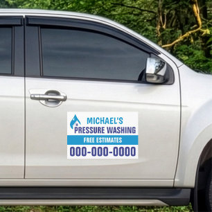 12" X 18" Professional Pressure Washing Car Magnet