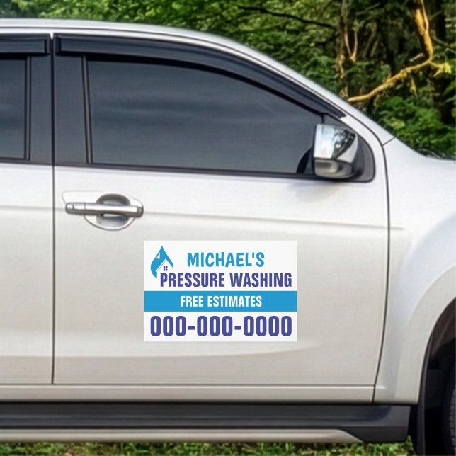 12" X 18" Professional Pressure Washing Car Magnet (Creator Uploaded)
