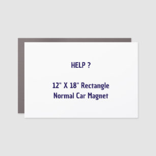 12" X 18" Rectangle Normal Car Magnet