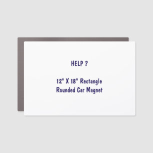 12" X 18" Rectangle Rounded Car Magnet