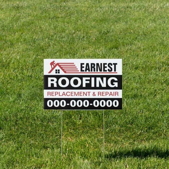 12” x 18” Roofing Yard Sign (Insitu)