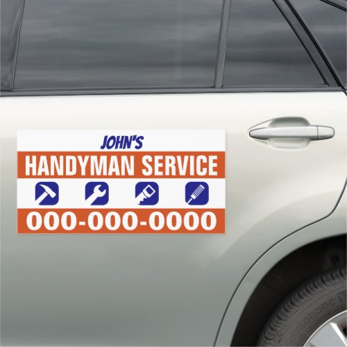 12 x 24 Bold Handyman Service Car Magnet