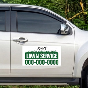 12" X 24" Professional Lawn Service Car Magnet