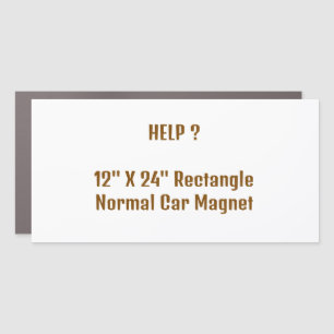 12" X 24" Rectangle Normal Car Magnet
