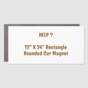 12" X 24" Rectangle Rounded Car Magnet
