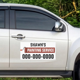 12” x 24” Red Painting Service Car Magnet
