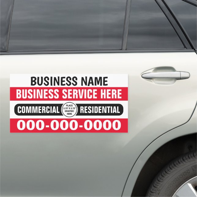 12" x 24" Small Business w/Graphic Car Magnet (In Situ)