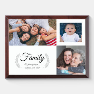 12" x 9" Custom Family Photo - Picture Plaque