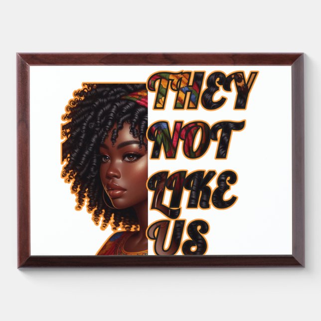 12" x 9" Custom Wood Plaque – They Not Like Us (Horizontal)