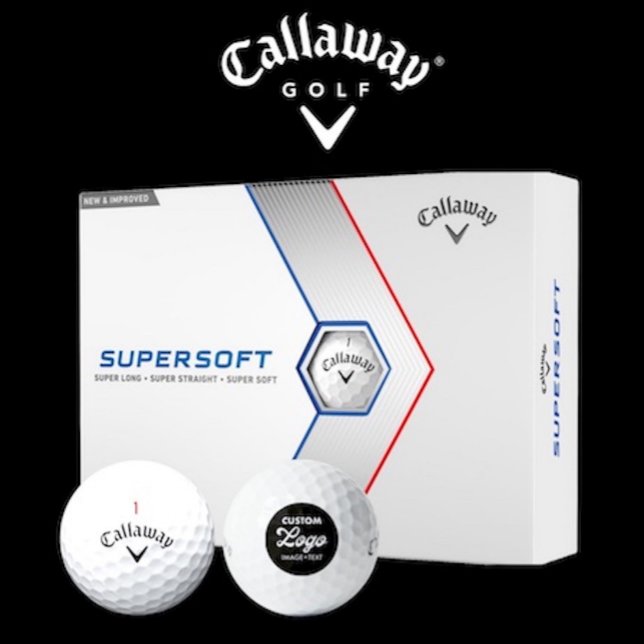 12 x Callaway Supersoft Custom Logo Golf Balls (Box of 12 Callaway Supersoft custom logo golf balls.)