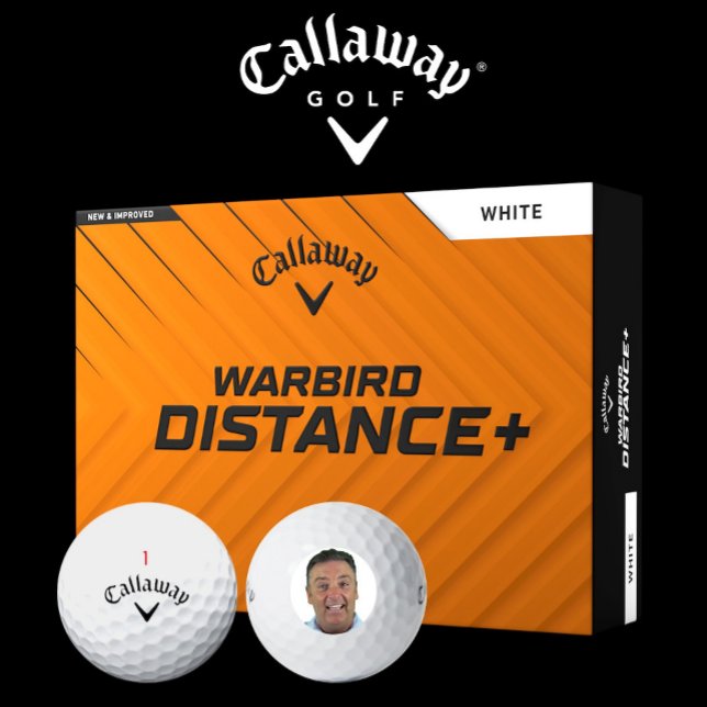 12 x Callaway Warbird Custom Photo Golf Balls (Box of 12 Callaway Warbird Distance+ custom photo golf balls.)