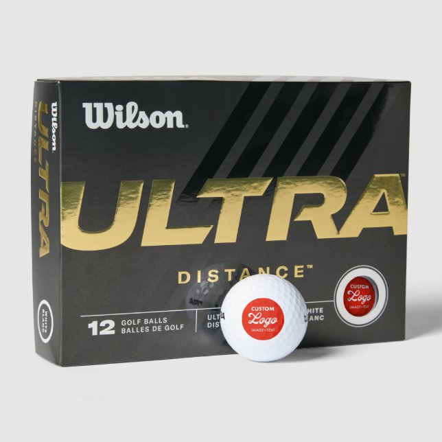 12 x Custom Logo Photo Wilson Ultra 500 Golf Balls (Packaging)