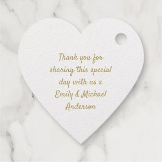 12 x REAL FOIL Modern Thank You BRIDAL SHOWER Favor Tags