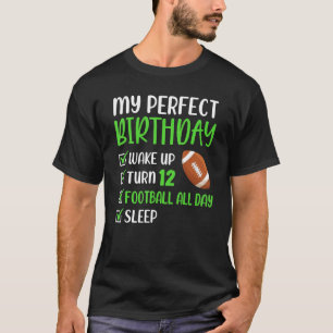 12 Year Old American Football Birthday Party 12th T-Shirt