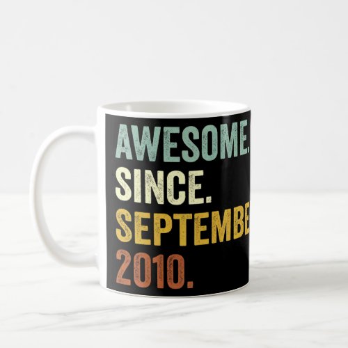 12 Year Old  Awesome Since September 2010 12th Bda Coffee Mug