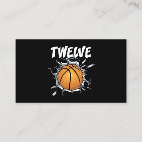 12 Year Old Basketball Birthday Party 12th Boy Business Card