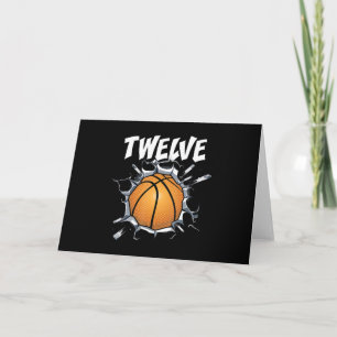 12 Year Old Basketball Birthday Party 12th Boy Card
