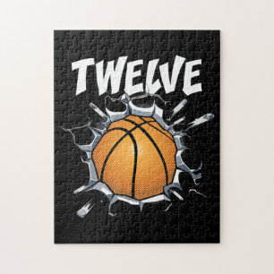 12 Year Old Basketball Birthday Party 12th Boy Jigsaw Puzzle