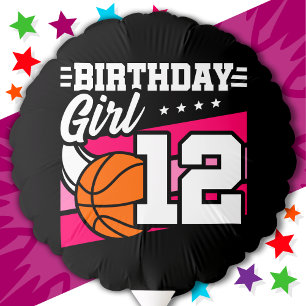 12 Year Old Basketball Party 12th Birthday Girl Balloon