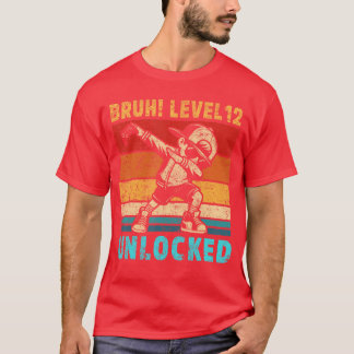 12 Year Old Birthday Dabbing Boy Bruh 12th Level U T-Shirt