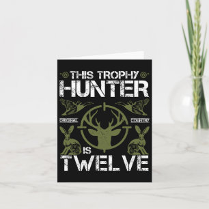12 Year Old Birthday Hunting Duck Deer Hunter 12th Card