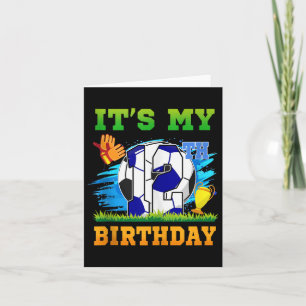 12 Year Old Boy Its My 12th Birthday Soccer Theme  Card