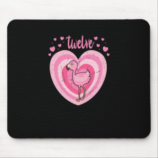 12 Year Old Cute Flamingo Birthday Girl 12th B-day Mouse Pad
