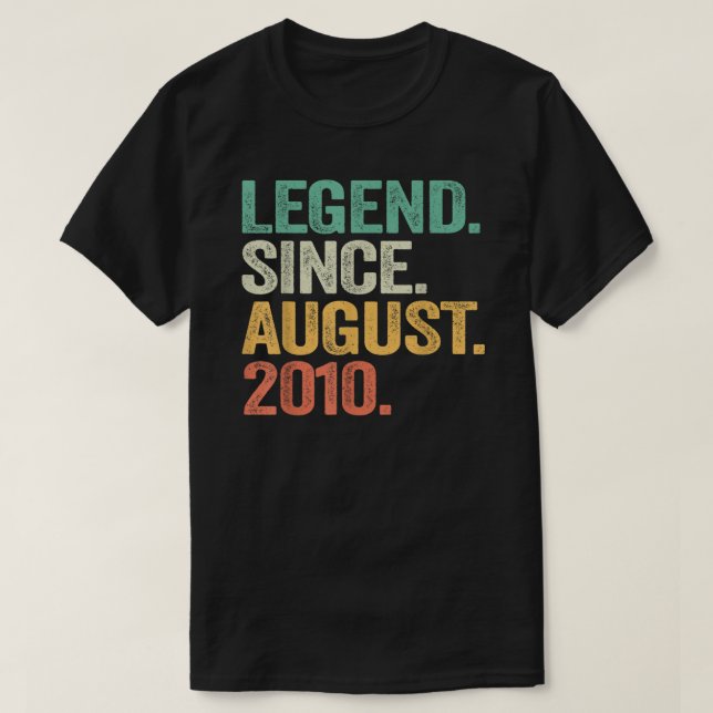 12 Year Old Gift 12th Birthday Boy Legend Since Au T-Shirt (Design Front)