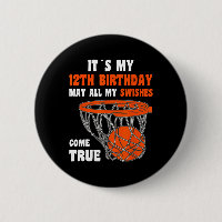 12 Year Old Happy 12th Birthday Basketball 12th Bi