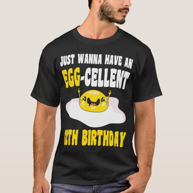 12 Year Old Happy 12th Birthday Egg Cellent 12th B T-Shirt (Front)