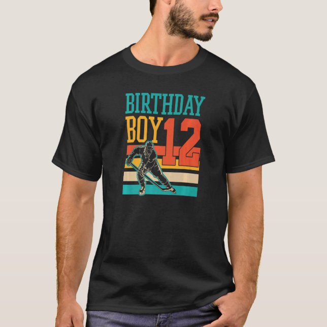 12 Year Old Ice Hockey Themed 12th Birthday Party  T-Shirt (Front)