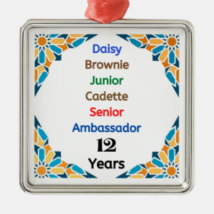 12 Years in Scouting Milestone Ambassador Grad Metal Ornament