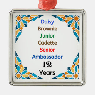 12 Years in Scouting Milestone Ambassador Grad Metal Ornament
