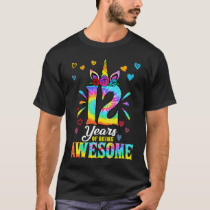 12 Years of being awesome 12nd birthday girl unico T-Shirt