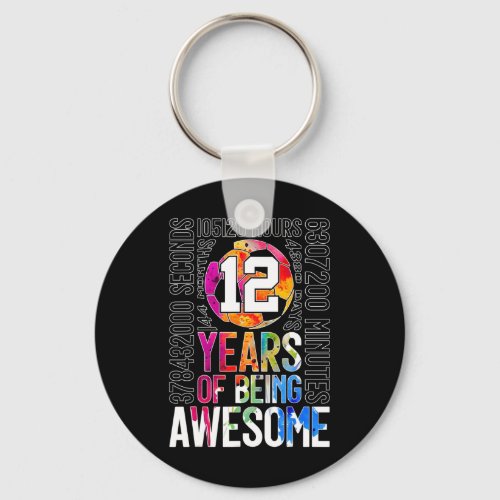 12 Years Of Being Awesome Soccer 12th Birthday _1  Keychain