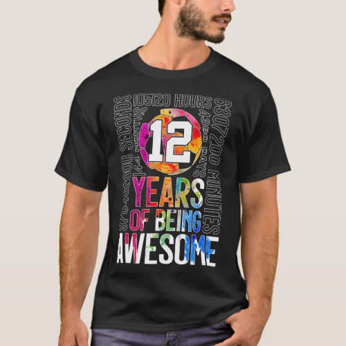 12 Years Of Being Awesome Soccer 12th Birthday _1  T-Shirt