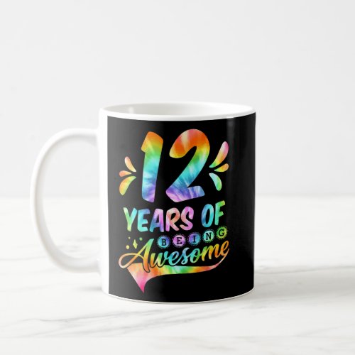 12 Years Old 12th Birthday Tie Dye Funny Awesome T Coffee Mug